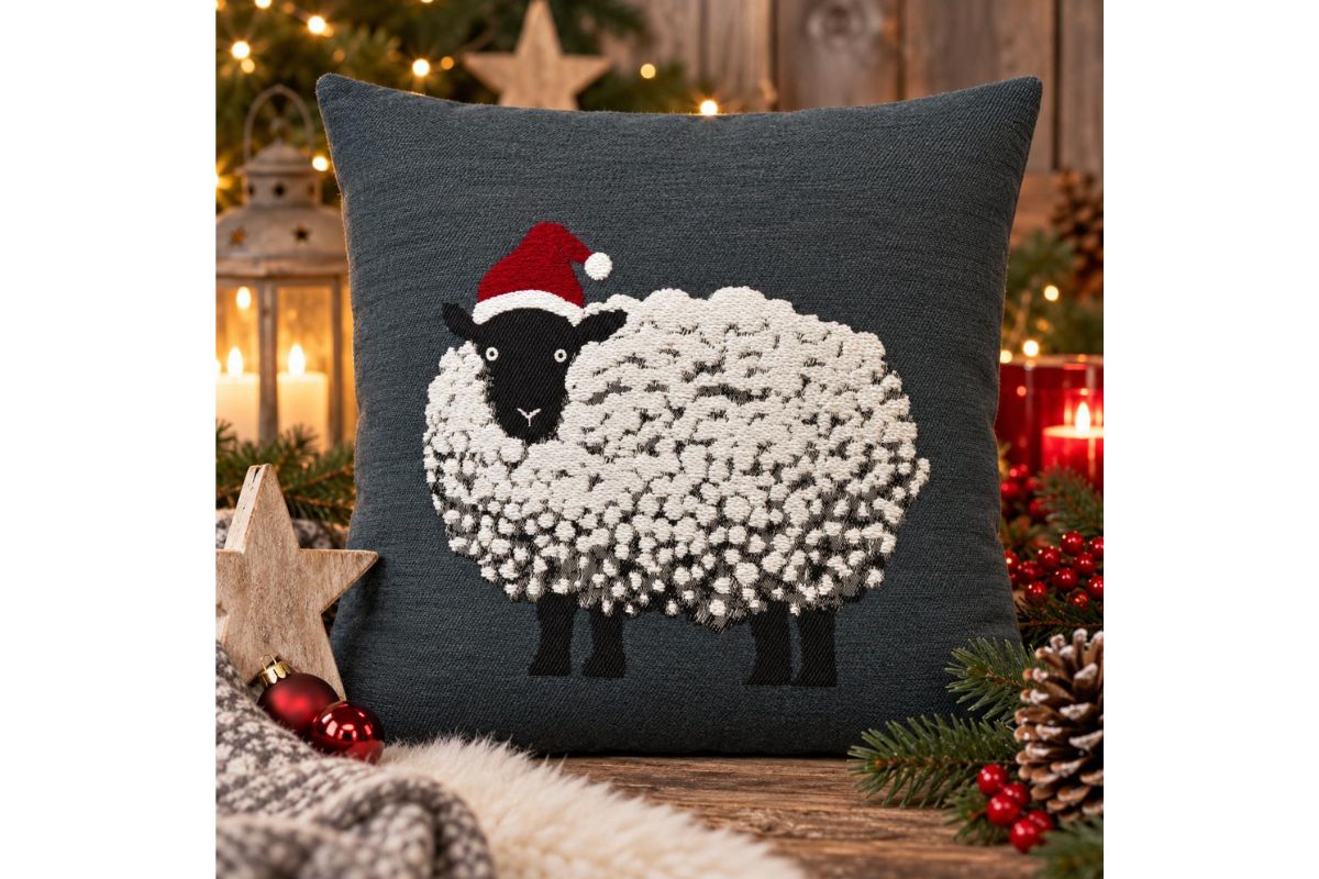 Kissenhülle „BAA das Schaf“ – Weihnachtliche Deko15