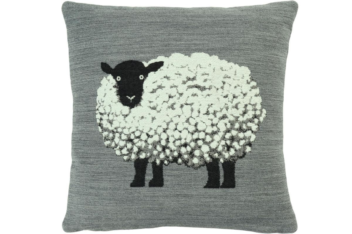 Kissenhülle „Fluffy das Schaf“ – kuschelige Chenille-Deko2