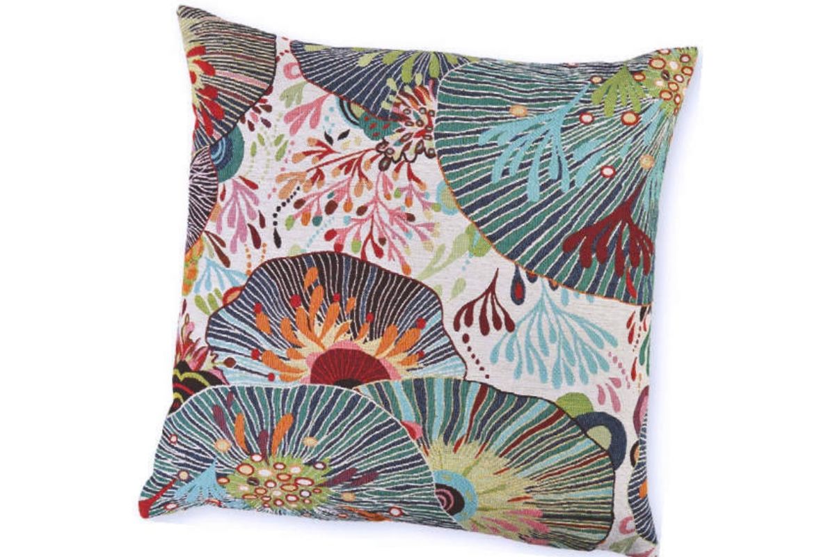 Kissenhülle „Sea Flowers“ – Maritime Wohndekoration in Jacquard2