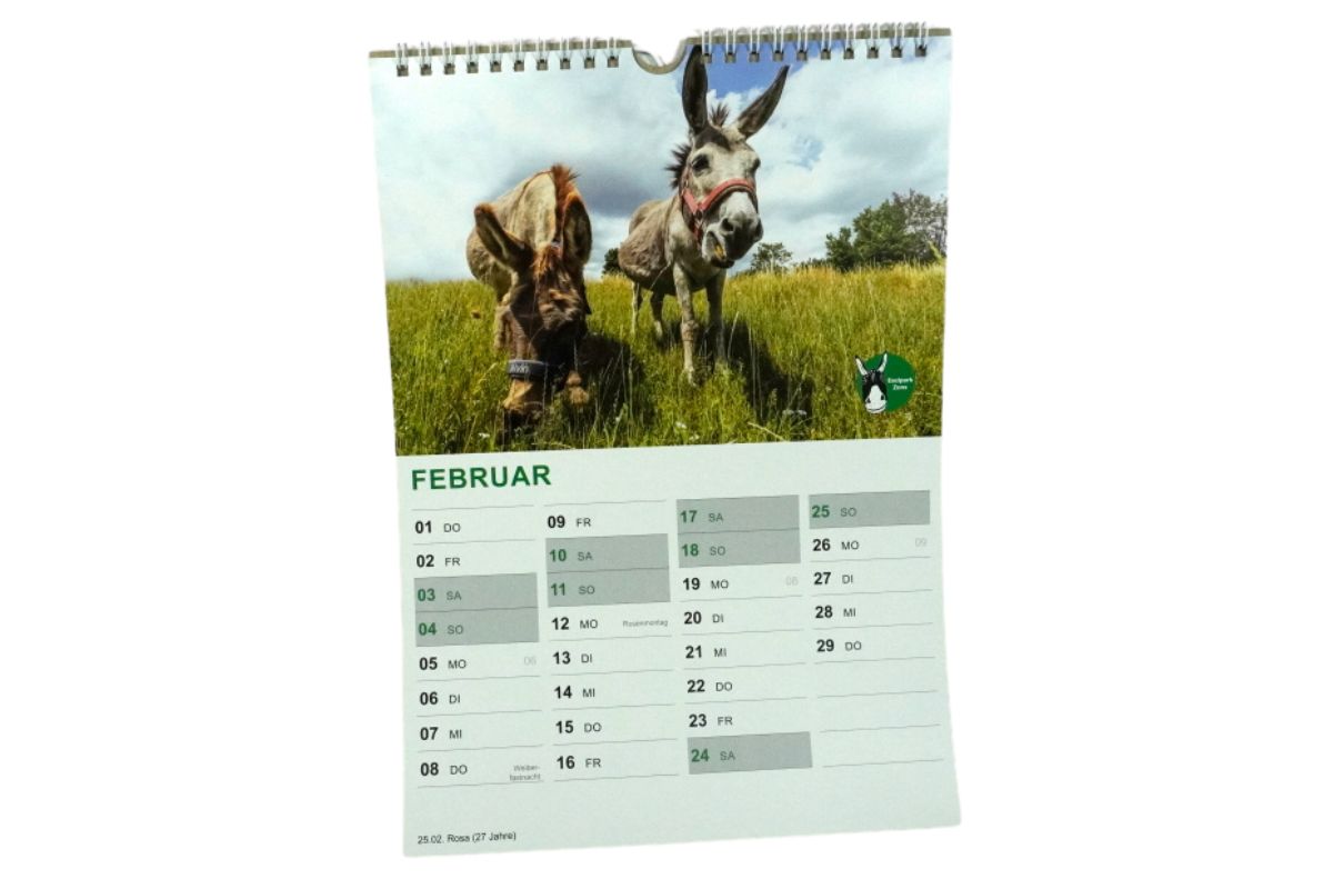 Kalender 2024 Eselpark Zons Der Natur zu Liebe5