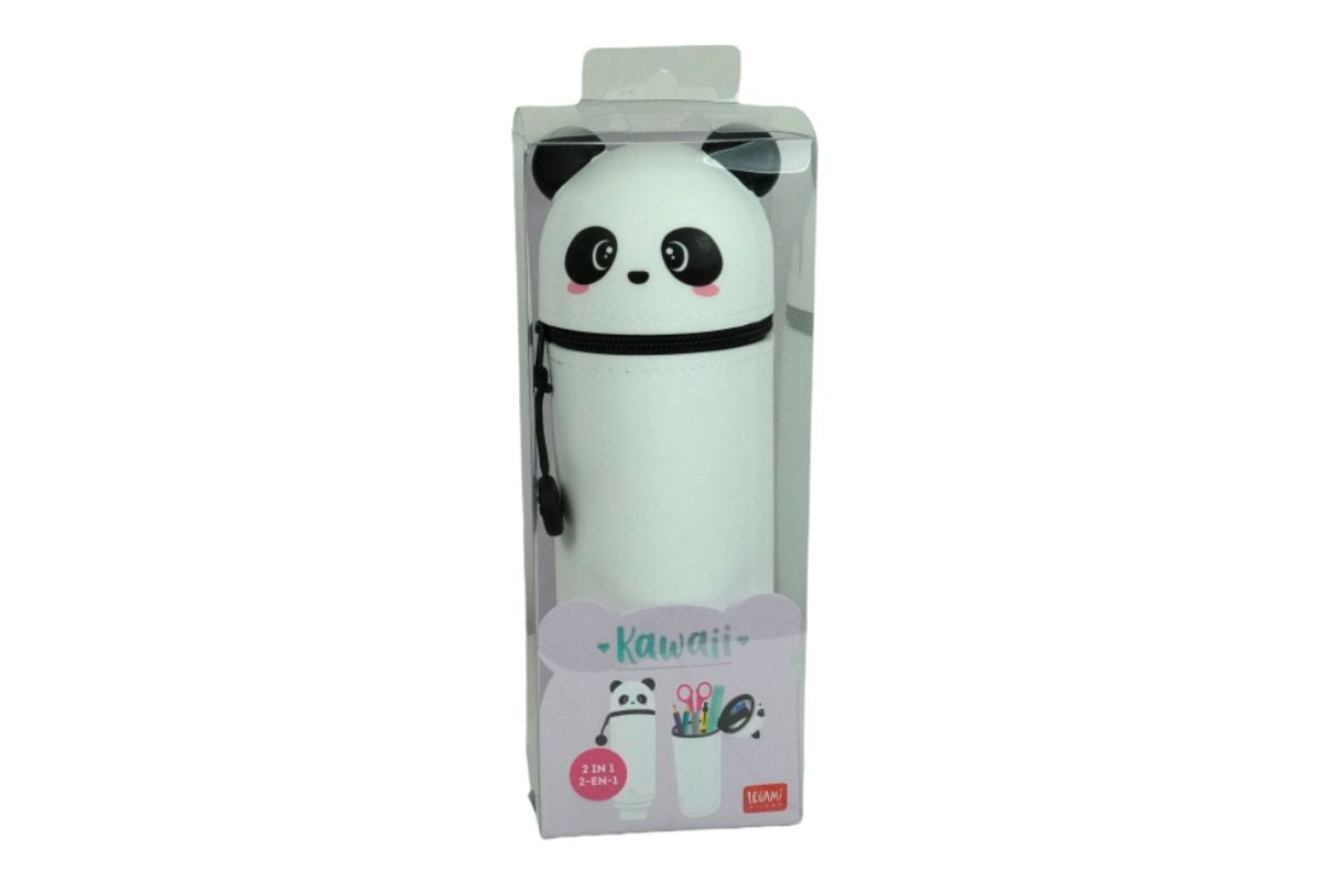 Legami Kawaii Panda Federmäppchen Etui Weiß 2-In-1 Pencil Case 18cm5