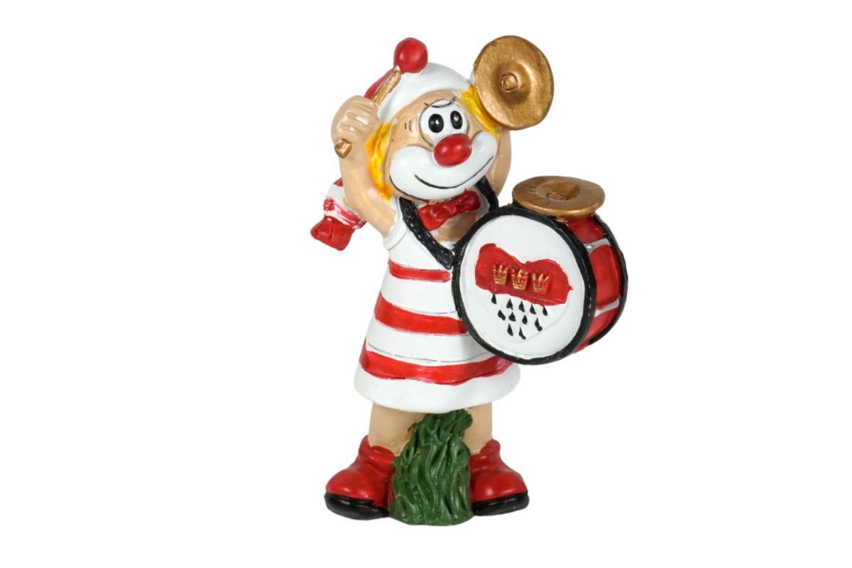 Schmitzens Karnevals Clown Figur Tamborin Schmitz mit Trumm 10 cm Kölner Karneval