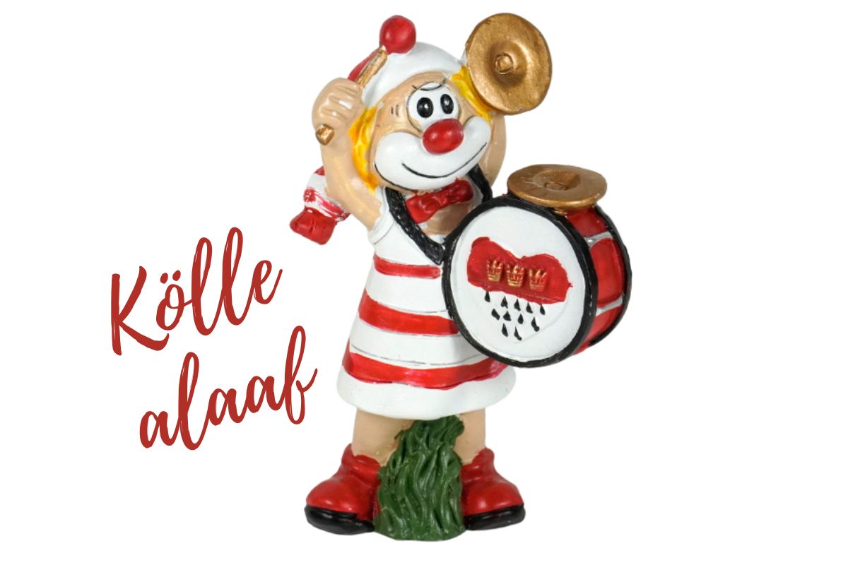 Schmitzens Karnevals Clown Figur Tamborin Schmitz mit Trumm 10 cm Köln –  Sálina Onlineshop