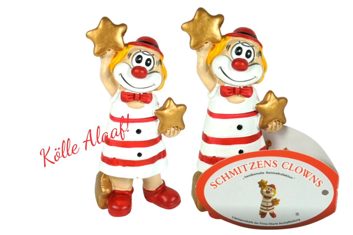 Oberle Schmitzens Clowns-Figur 'Lappen Clown Nelles' Mit Tamburin – Sammlerstück Für Karneval