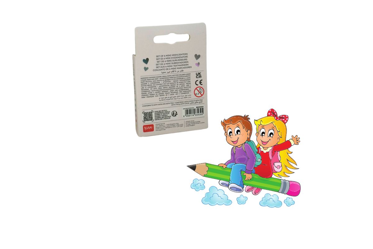 Legami 6 Mini-Textmarker Teddy’s Mood Pastellfarben4