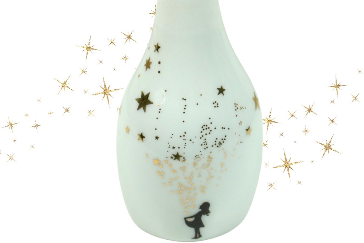 Good old friends Mini Vase Wunschväschen Sterntaler Design Handbemalt3