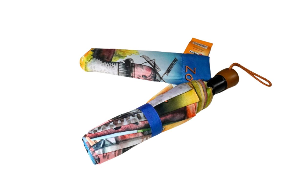 Taschenschirm Regenschirm Aquarell Druck Zons Ansichten Zons Souvenir3