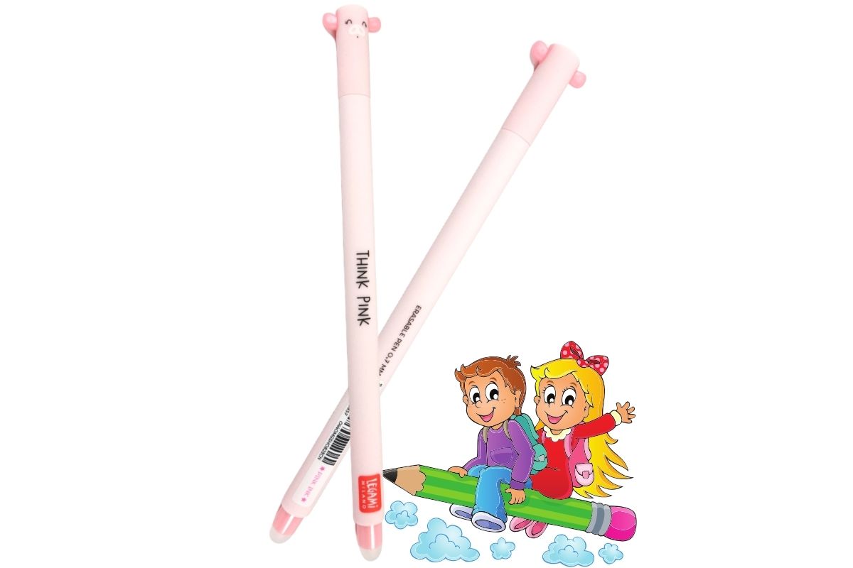 Legami Erasable Pen mit Schweinchen-Motiv! Think Pink Löschbarer Gelstift3