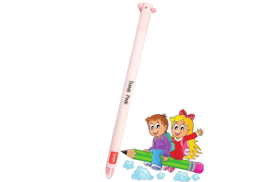 Legami Erasable Pen mit Schweinchen-Motiv! Think Pink Löschbarer Gelstift