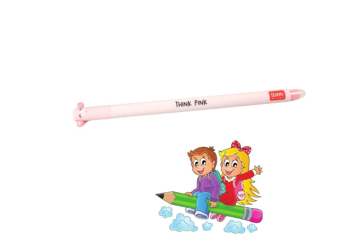 Legami Erasable Pen mit Schweinchen-Motiv! Think Pink Löschbarer Gelstift2