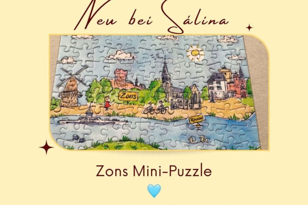 Minipuzzle Zons Städtepuzzle im Postkartenformat Zons am Rhein Zons Souvenir4