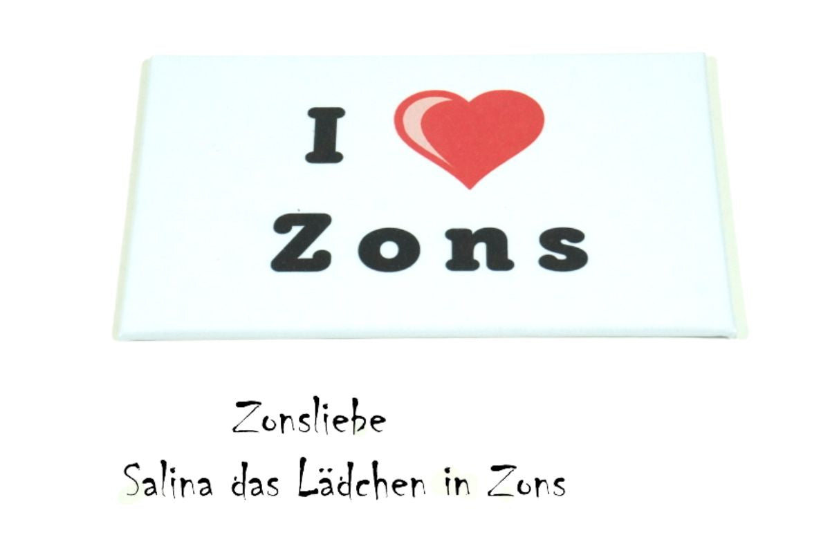 Magnet Zons I Herz Zons Magnet mit Spruch Souvenir Feste Zons