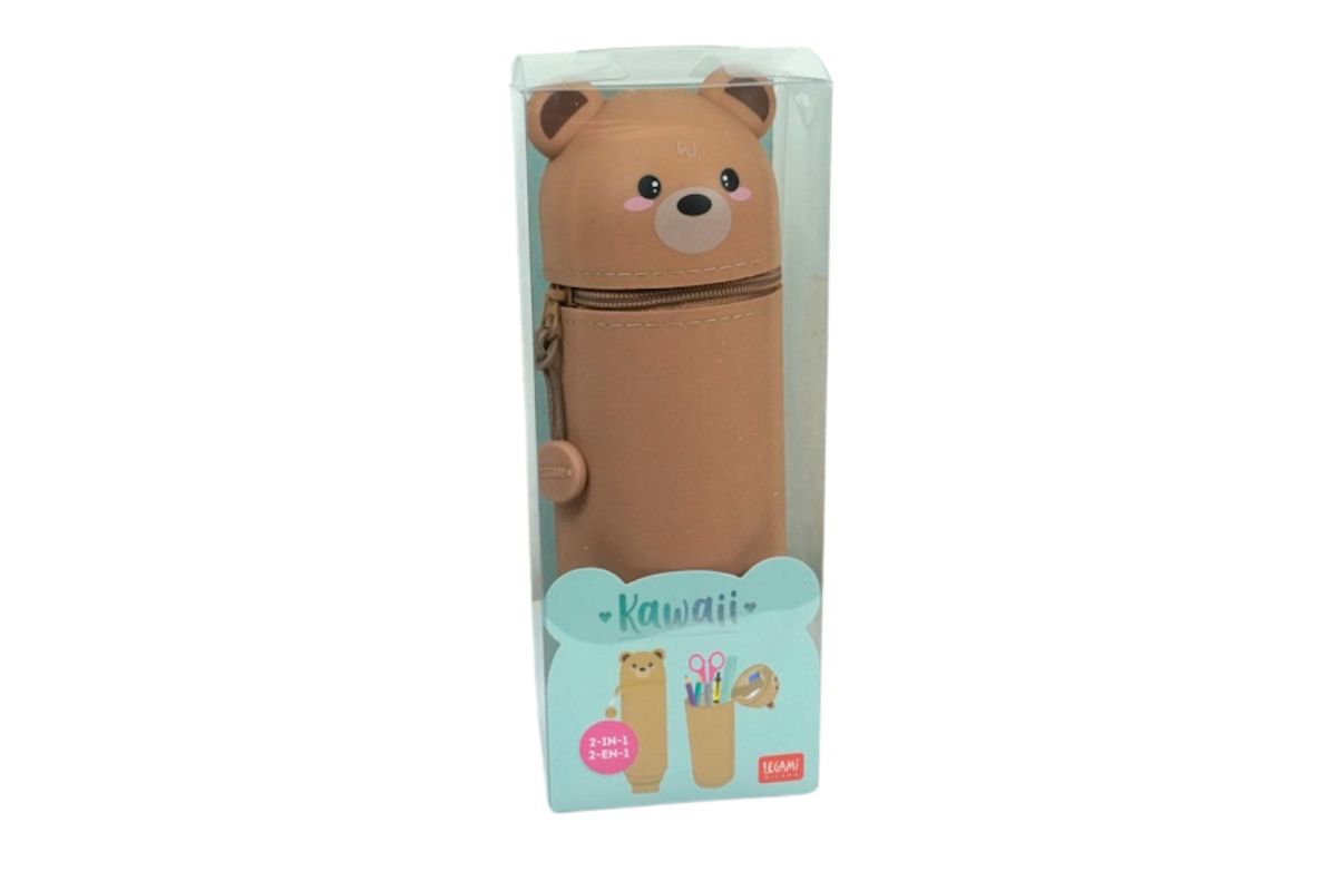 Legami Kawaii Teddy Bear Federmäppchen Etui Braun 2-In-1 Pencil Case 18,5cm7