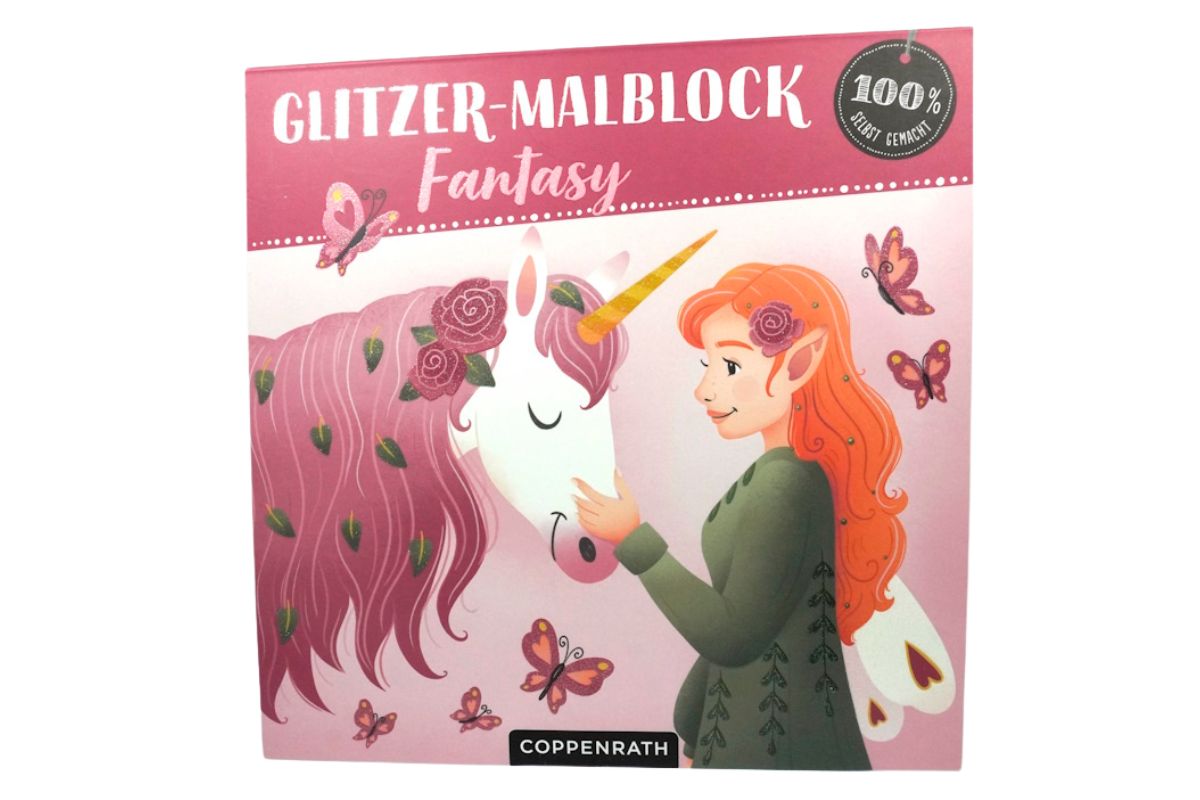 Glitzer Malblock Fantasy ab 8 Jahren