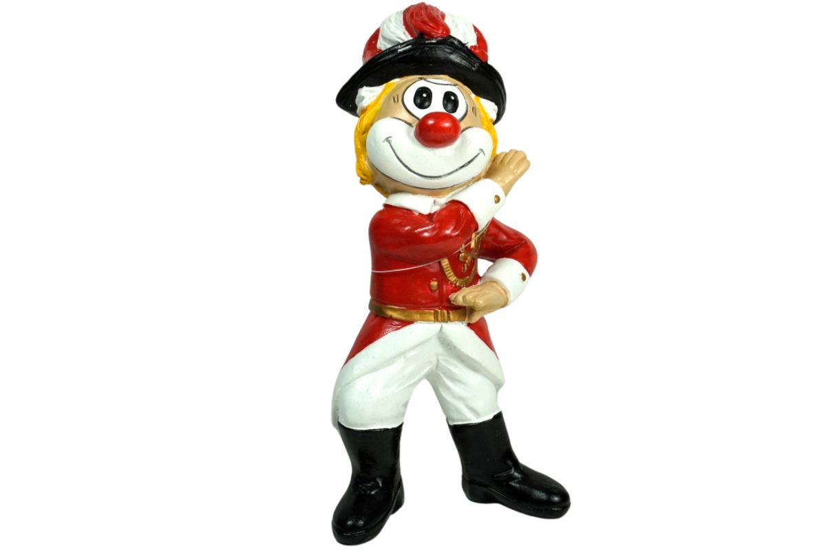 Oberle Schmitzens Clowns-Figur 'Lappen Clown Nelles' Mit Tamburin – Sammlerstück Für Karneval