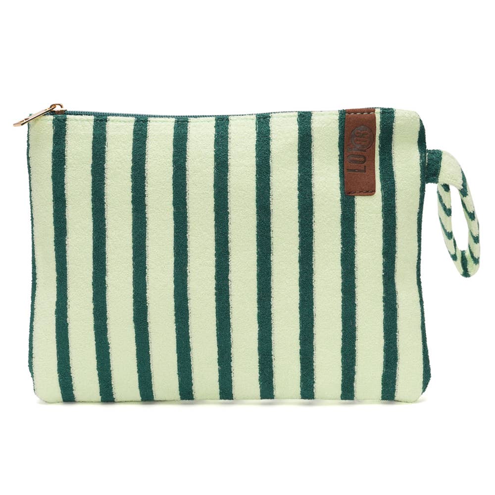 Kosmetiktasche Kosmetikbeutel Kulturtasche Grün Weiß Billie 71