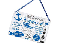 Load the picture into the gallery viewer, Kulthänger KH 180 "Norddeutsches Regelwerk" Wandschild 4
