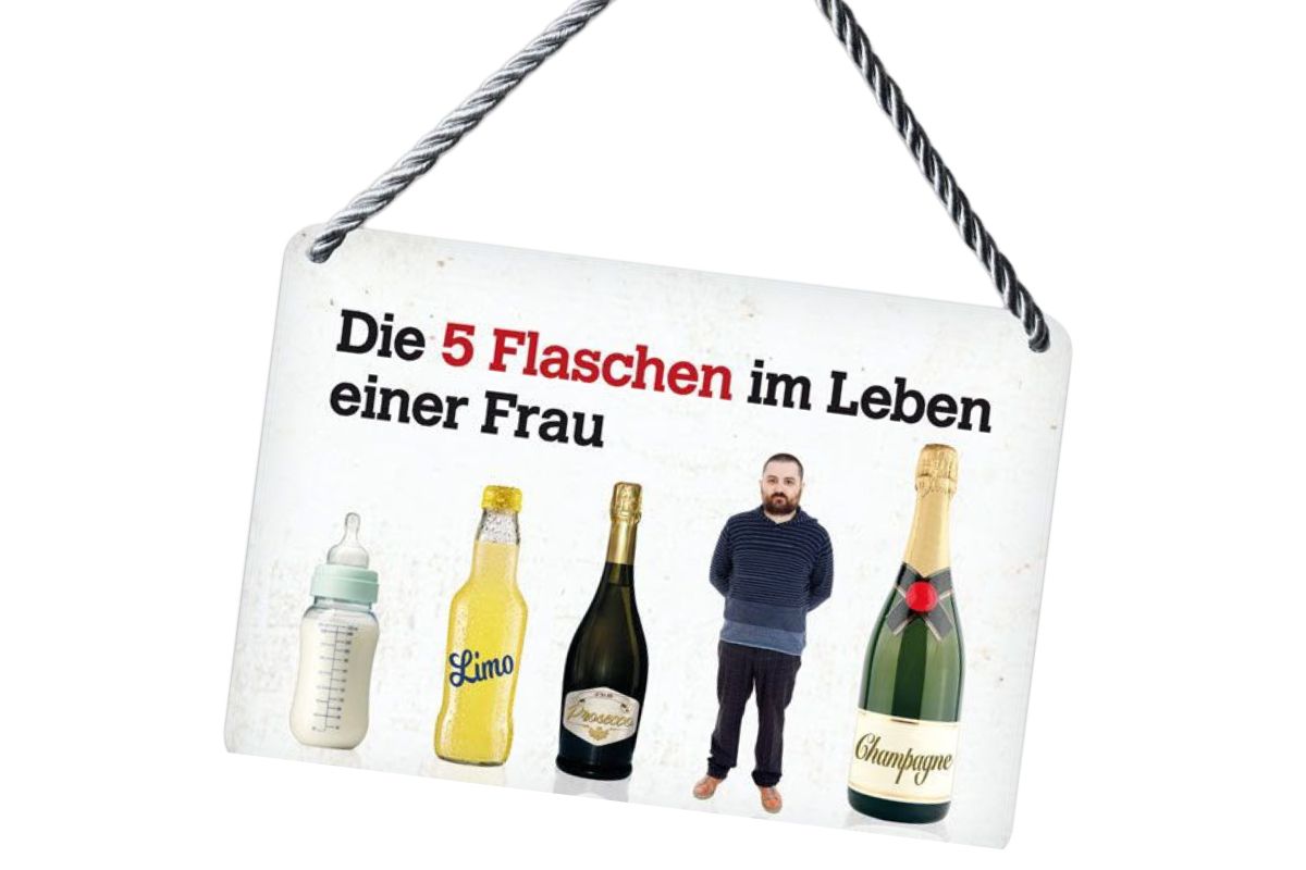 Kulthänger KH 281 "Die fünf Flaschen" Wandschild2