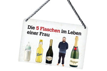 Load the picture into the gallery viewer, Kulthänger KH 281 "Die fünf Flaschen" Wandschild2
