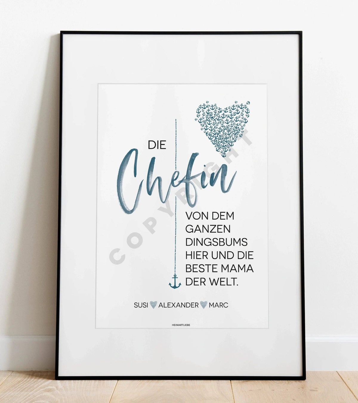 Kunstdruck Poster "Die Chefin von dem Dingsbums" A4 Heimartliebe2