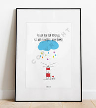 Lade das Bild in den Galerie-Viewer, Kunstdruck Poster "Regen An Der Nordsee Ist Konfetti" A4 Heimartliebe2
