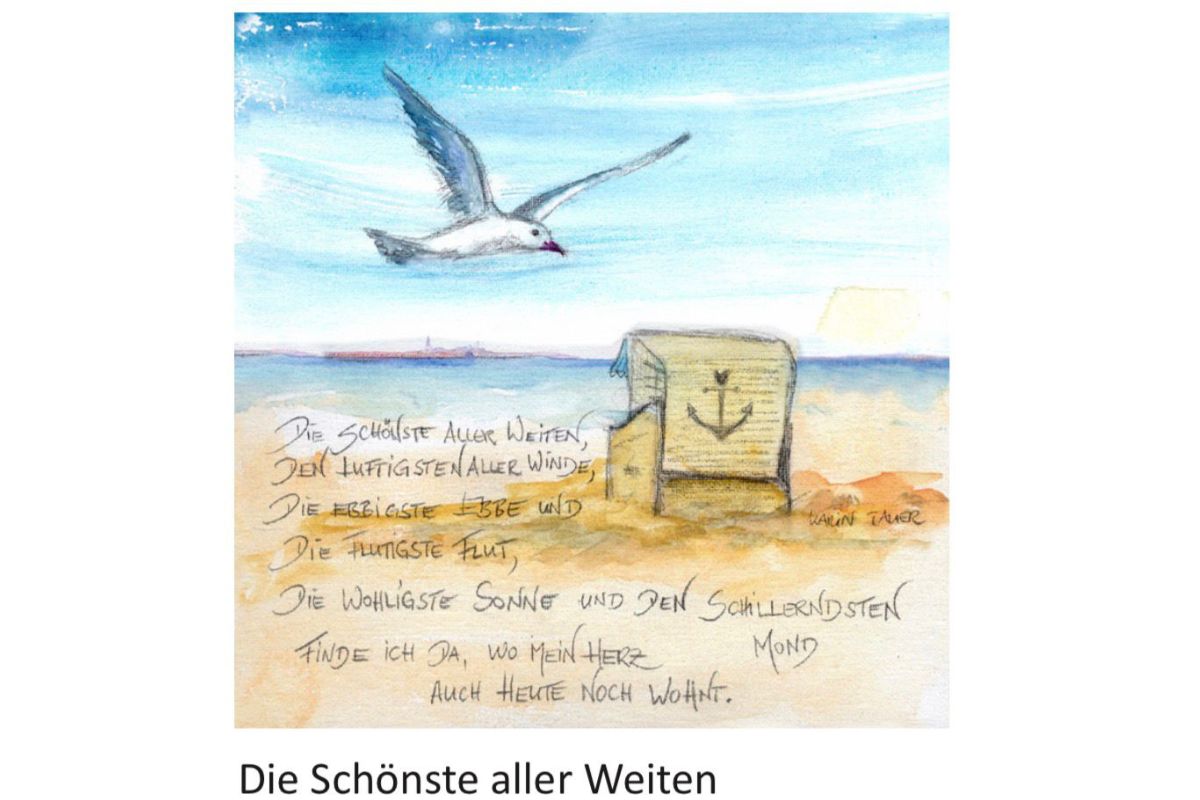 Kunstdruck auf Leinwand "Die Schönste aller Weiten" Karin Tauer 20x20cm