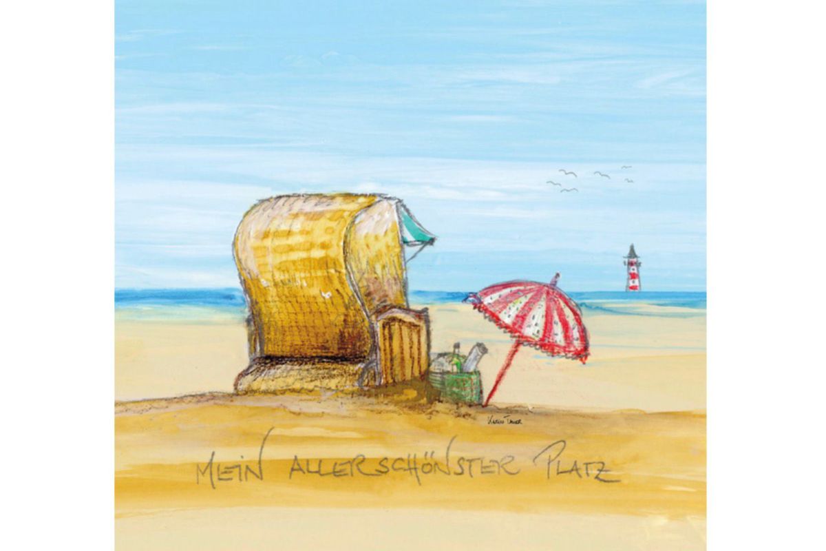 Kunstdruck auf Leinwand "Mein Allerschönster Platz" Karin Tauer 20x20cm