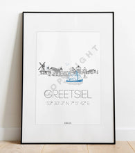 Load the picture into the gallery viewer, Kunstdruck ohne Passepartout Skyline Greetsiel A4 Heimartliebe2
