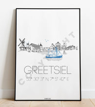 Load the picture into the gallery viewer, Kunstdruck ohne Passepartout Skyline Greetsiel A4 Heimartliebe
