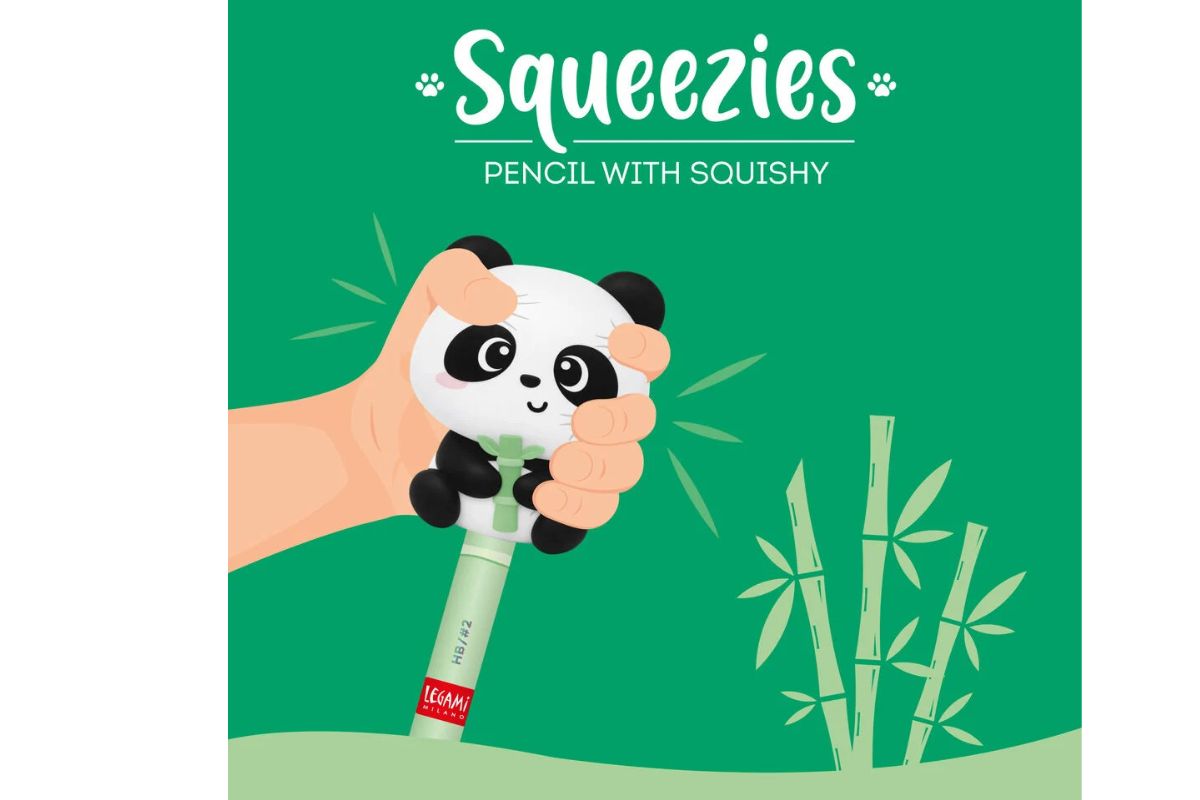 Legami Anti-Stress-Bleistift Panda „Hug me“ - Squeezies with Squishy 2