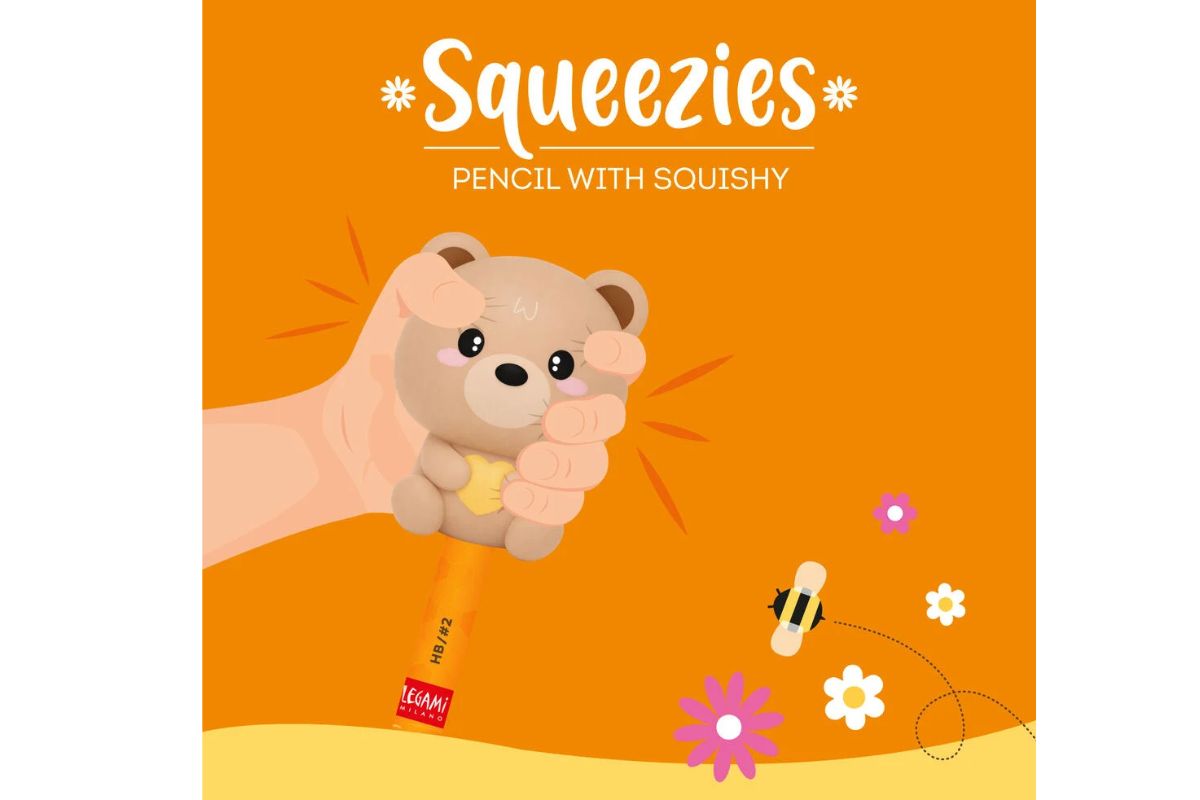 Legami Anti-Stress-Bleistift Teddy Bear „Dream Big“ - Squeezies with Squishy 3