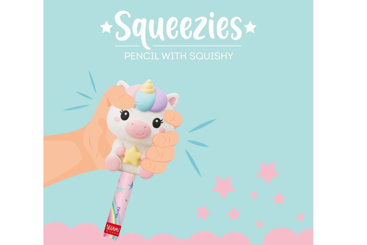 Legami Anti-Stress-Bleistift Unicorn „Believe In Magic“ - Squeezies with Squishy2
