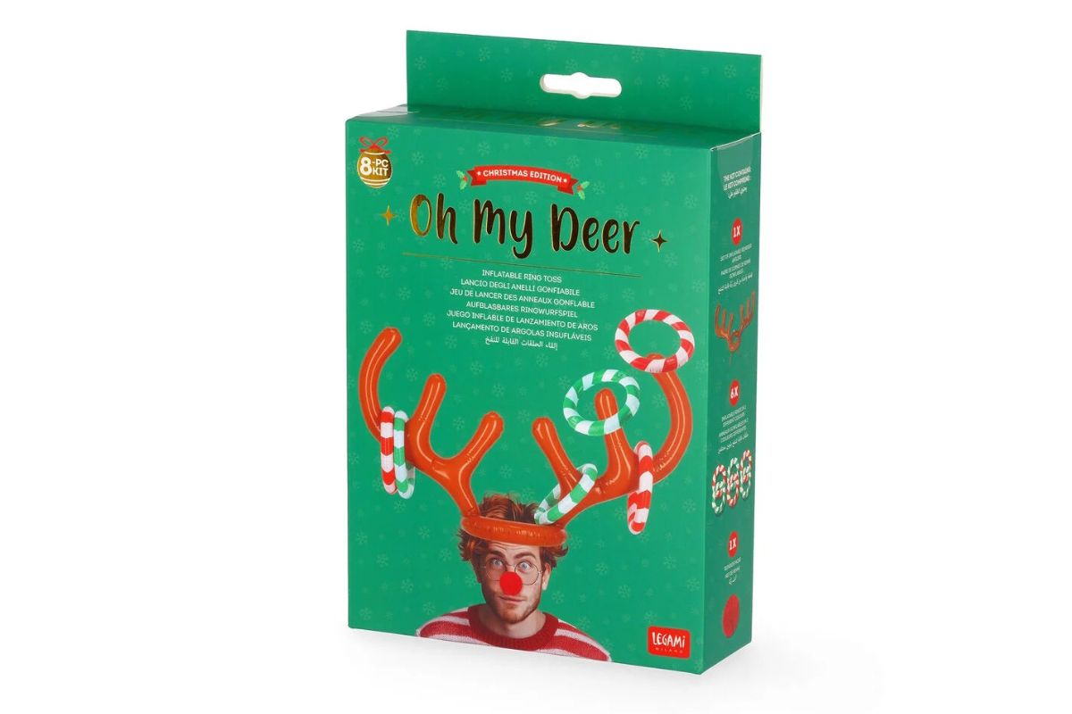 Legami Aufblasbares Ringwurfspiel Oh My Deer Weihnachten3