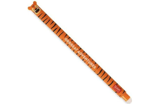 Legami Erasable Pen mit Tiger Motiv! Grrrreat Adventures Löschbarer Gelstift Orange Tinte