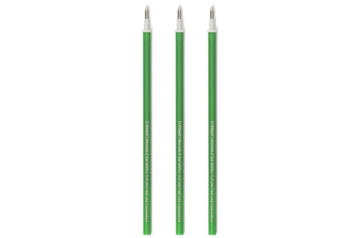 Legami Ersatzminen 3er Set für löschbaren Gelstift Erasable Pen Grüne Tinte2
