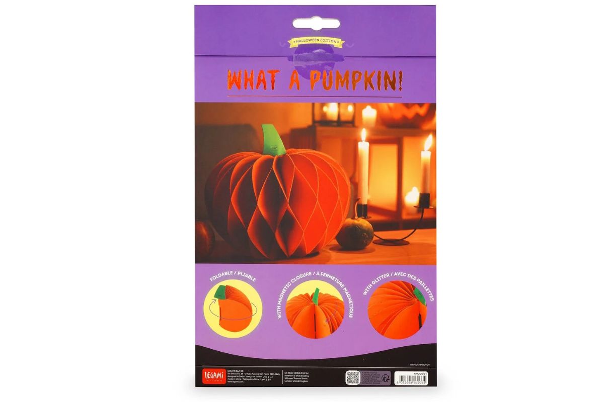 Legami Faltbarer Halloween Papier Kürbis What a Pumpkin Halloween4