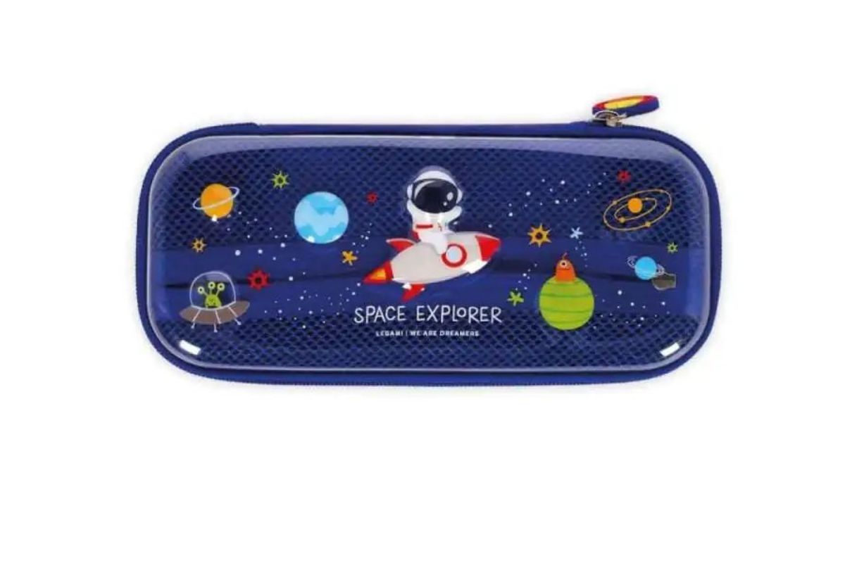 Legami Kawaii Wonderwow - Space Federmäppchen Etui Blau Weiß 23cm
