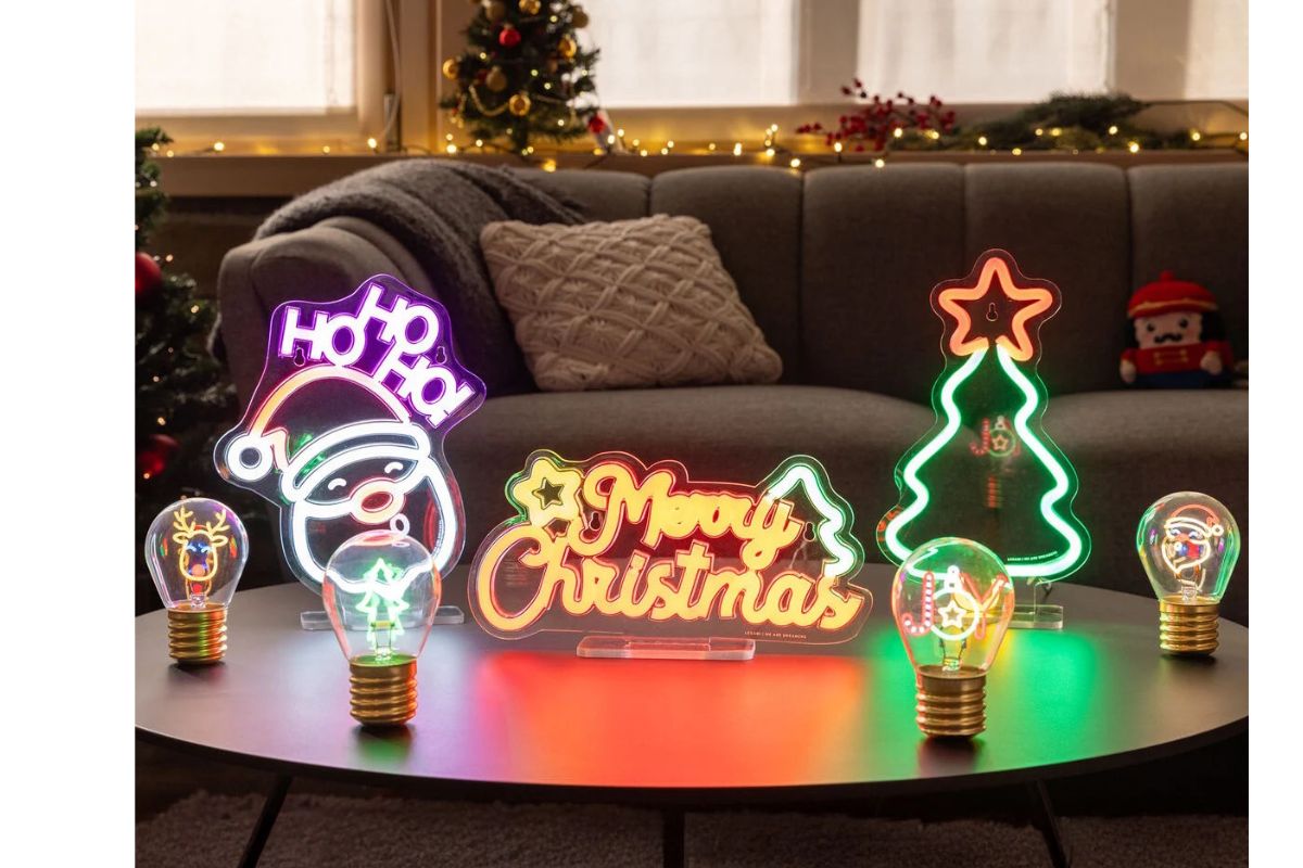 Legami LED-Lampe mit Neoneffekt Weihnachten Santa Claus It’s a Sign2