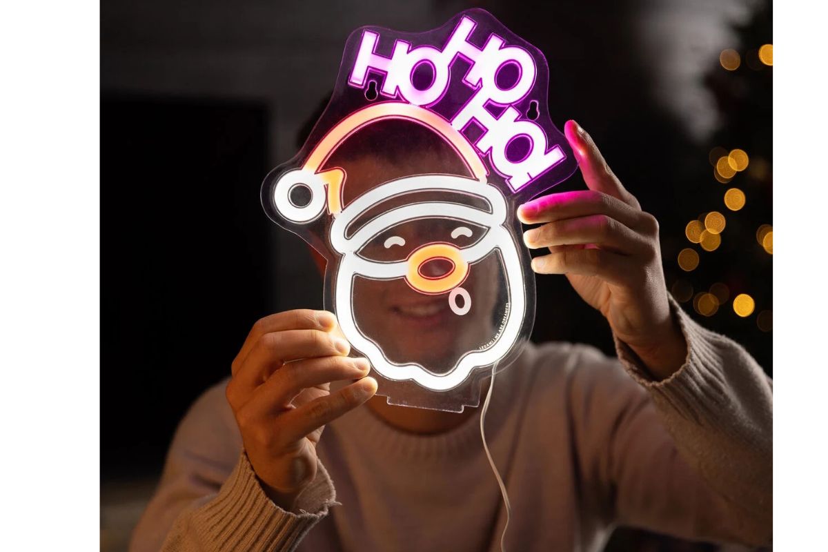 Legami LED-Lampe mit Neoneffekt Weihnachten Santa Claus It’s a Sign3