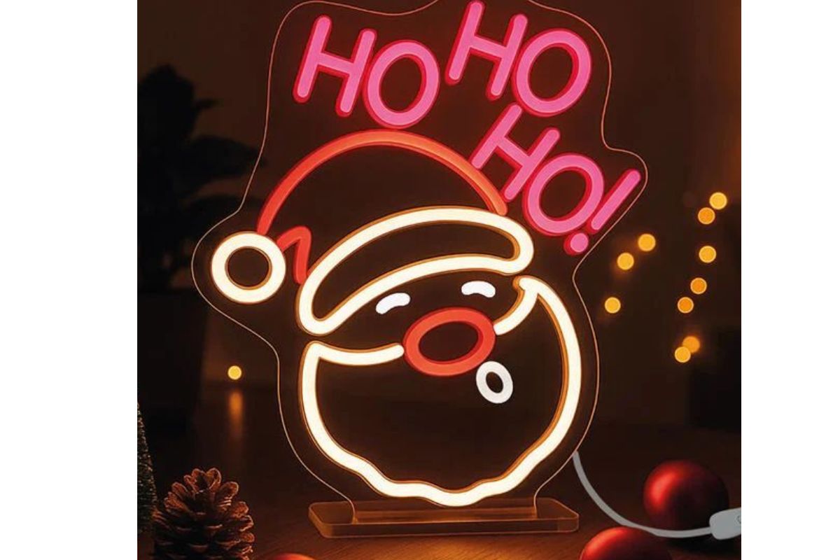 Legami LED-Lampe mit Neoneffekt Weihnachten Santa Claus It’s a Sign6
