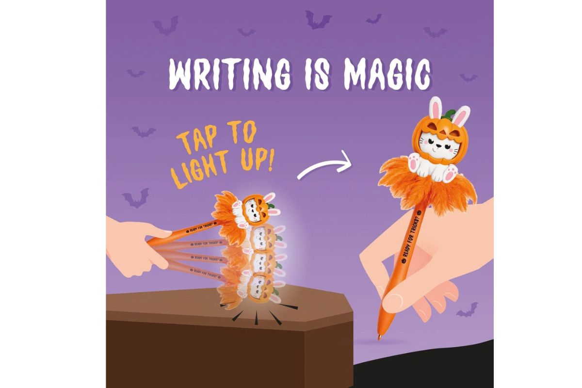 Legami Leuchtender Kugelschreiber Pumpkin Bunny Writing is Magic Halloween4