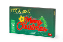 Lade das Bild in den Galerie-Viewer, Legami Neon Effekt Led Light Schild Weihnachten Merry Xmas It&#39;s a Sign3

