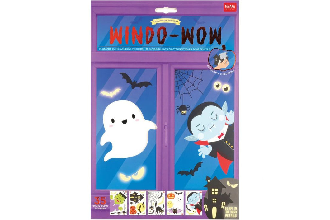 Legami Set 35 Elektrostatische Fensteraufkleber Window Wow Halloween