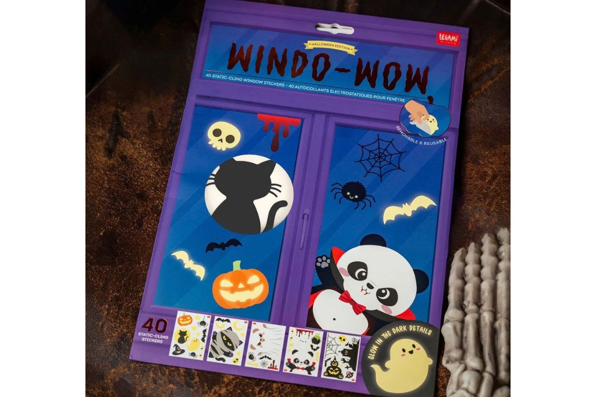 Legami Set aus 40 Elektrostatischen Fensteraufklebern-Window-Wow Halloween