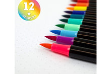 Lade das Bild in den Galerie-Viewer, Legami Set mit 12 Filzstiften mit Pinselspitze Brush Markers Bright Colours2
