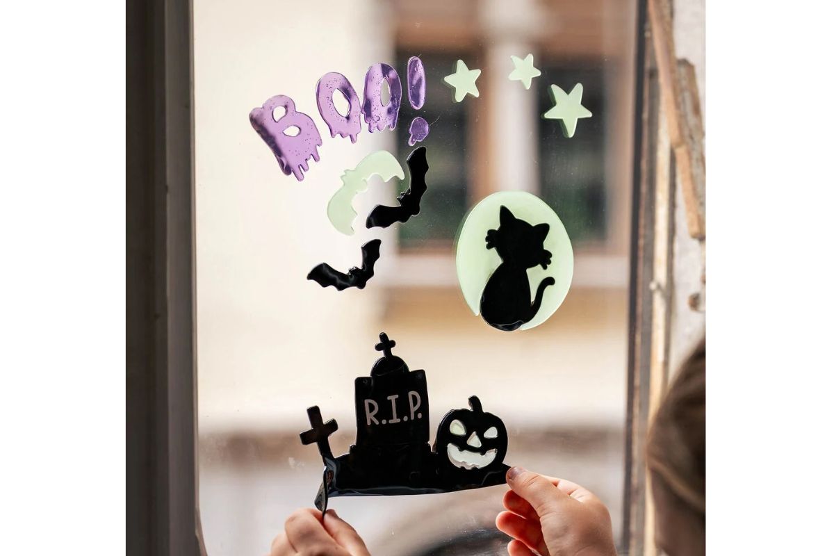Legami Set mit 13 Gel Fensteraufklebern Window Glow Halloween2