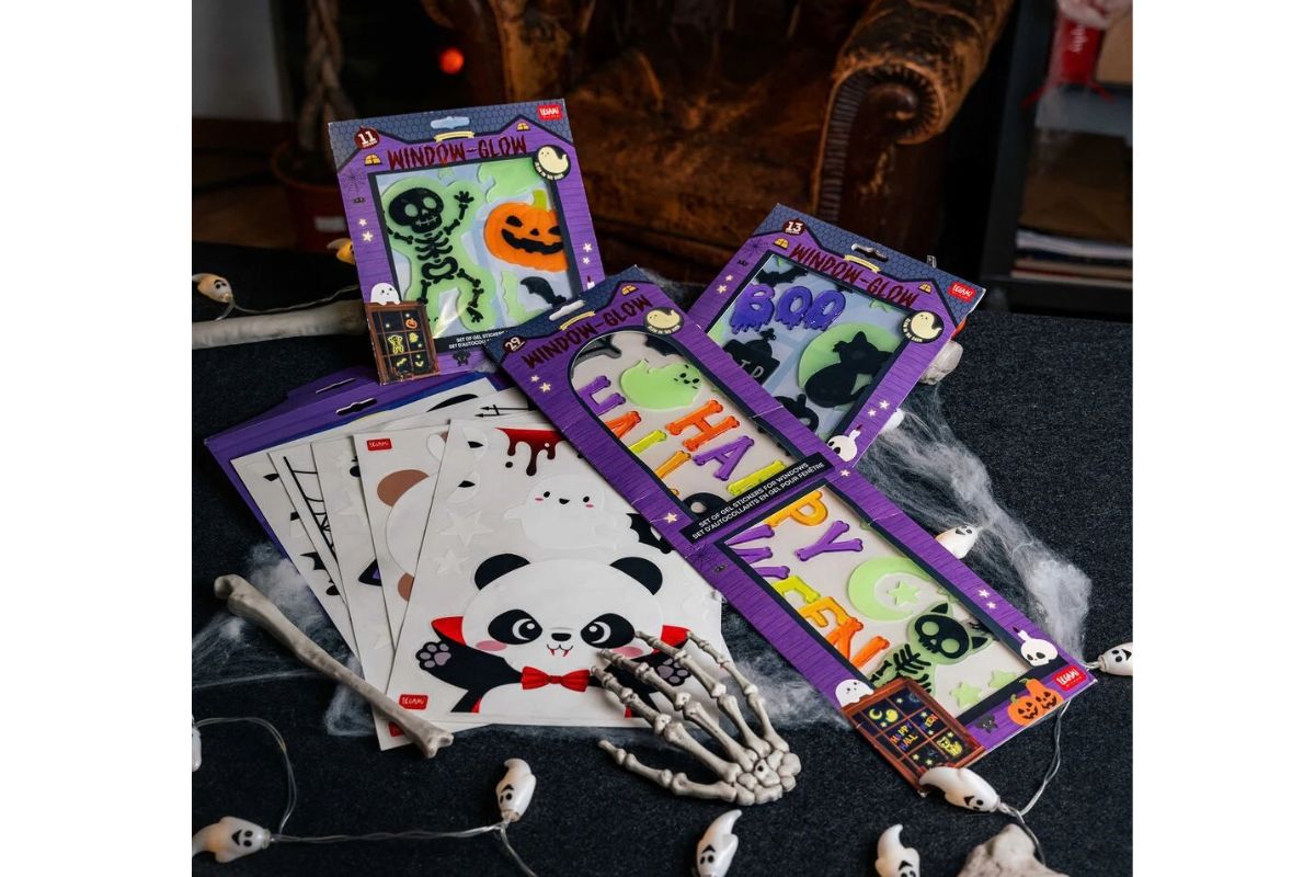 Legami Set mit 13 Gel Fensteraufklebern Window Glow Halloween3