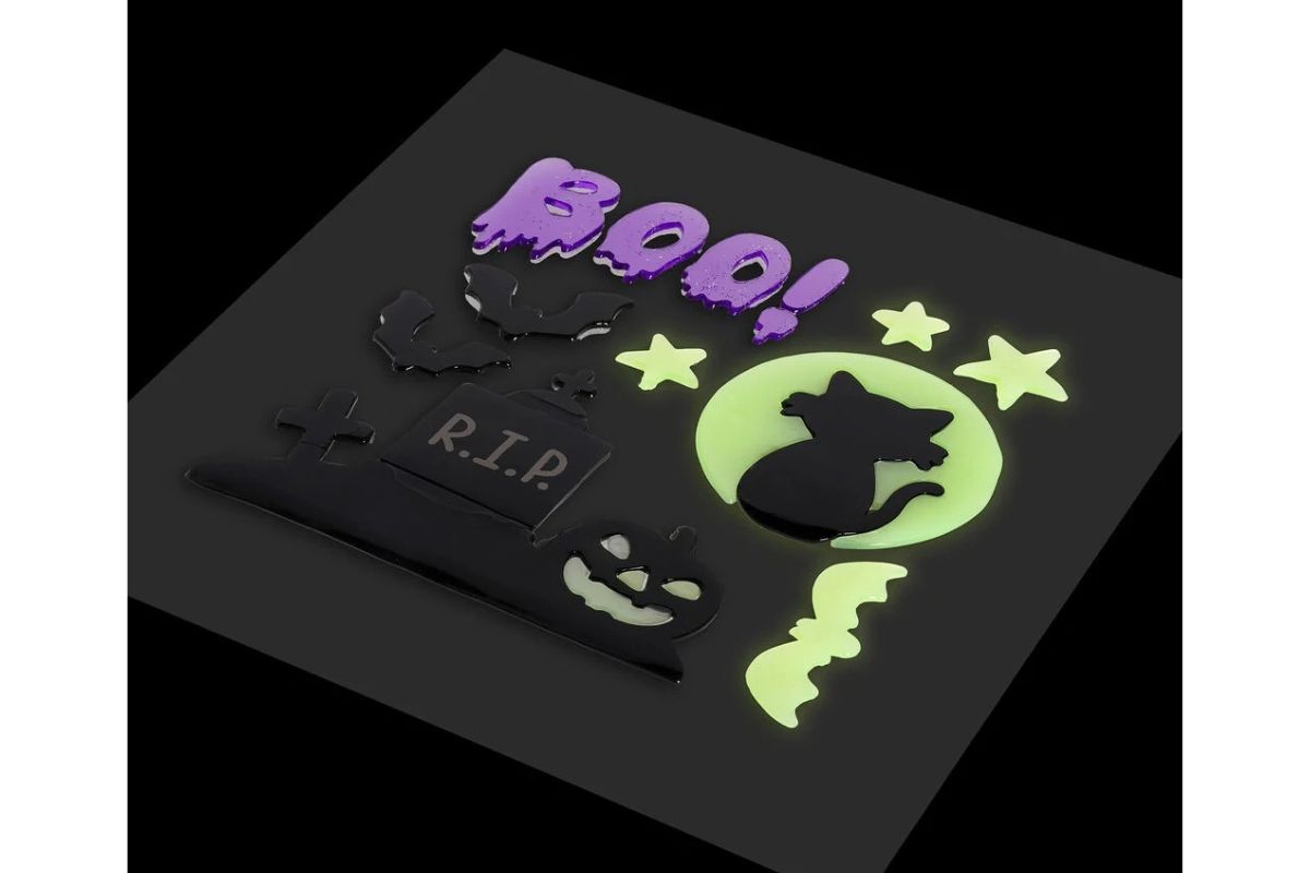 Legami Set mit 13 Gel Fensteraufklebern Window Glow Halloween4