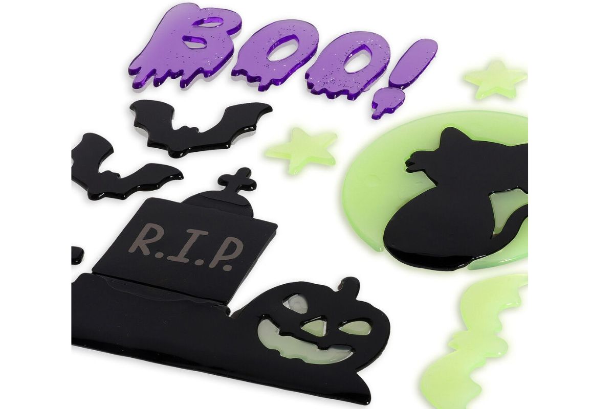 Legami Set mit 13 Gel Fensteraufklebern Window Glow Halloween5