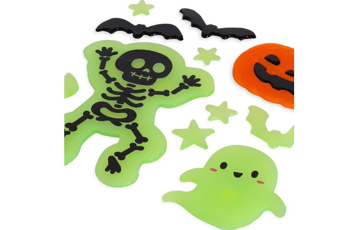 Legami Set mit Gel Fensteraufklebern Window Glow Halloween6
